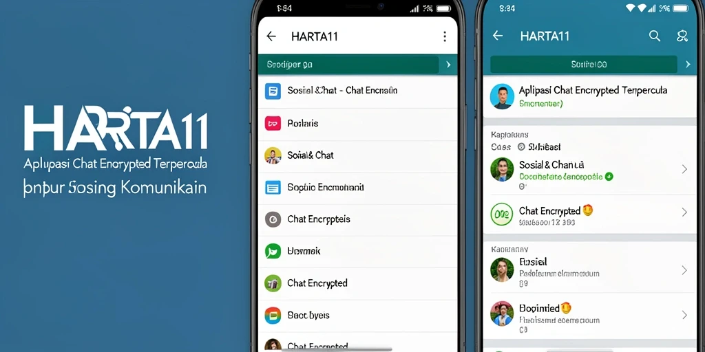 Antarmuka pengguna HARTA11 yang menawan dan fungsional untuk chat aman.