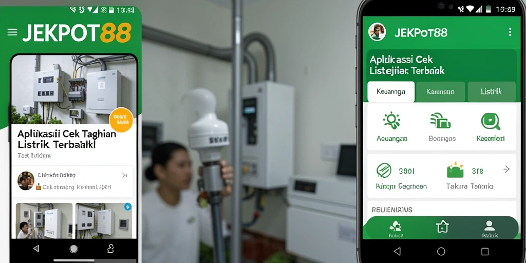 Tampilan antarmuka JEKPOT88 untuk cek tagihan listrik yang informatif.