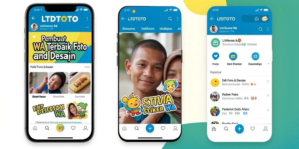 Antarmuka LTDTOTO untuk pembuatan stiker WhatsApp yang user-friendly.