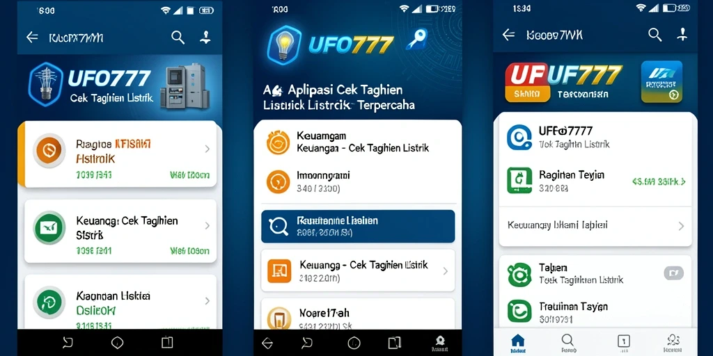 Tampilan antarmuka UFO777 untuk cek tagihan listrik yang user-friendly.